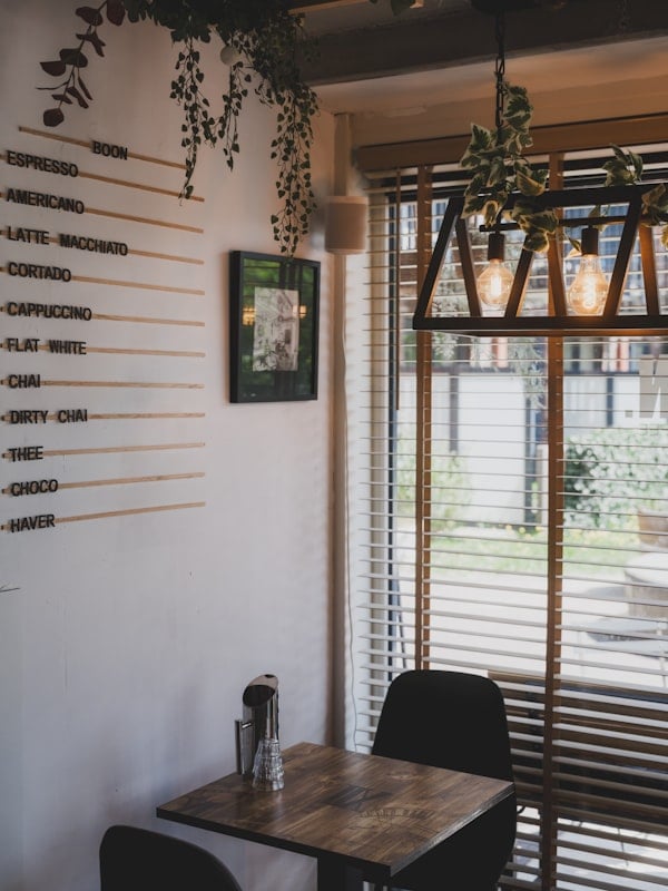 Cozy coffee shop interior